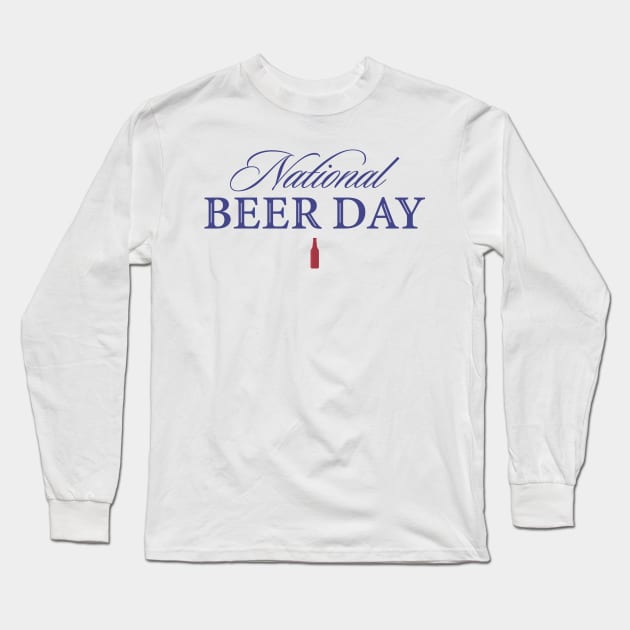 MicNational Beer Day Long Sleeve T-Shirt by Mercado Graphic Design